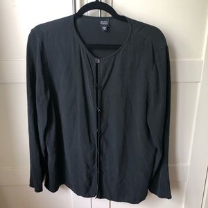 Eileen Fisher black silk blouse